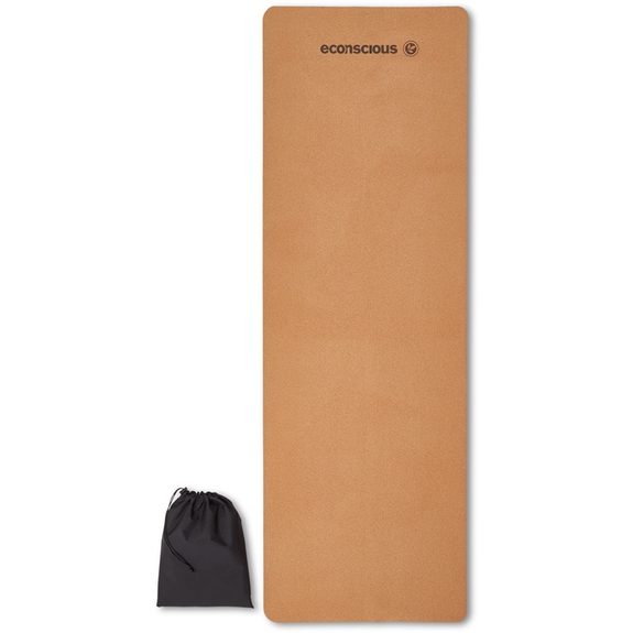 Mat econscious Packable Cork Custom Yoga Mat w/ rPET Bag