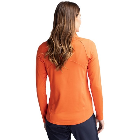 Back - Cutter & Buck adapt Eco Knit Stretch Recycled Logo Pullover - Women'
