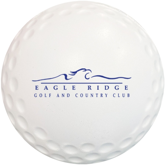 White - Foam Custom Golf Ball Stress Reliever - 2.5"