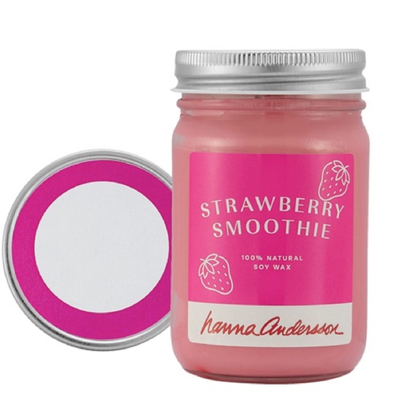 Light pink City Bonfires Corporate Color Custom Mason Jar Candle - 12 oz.