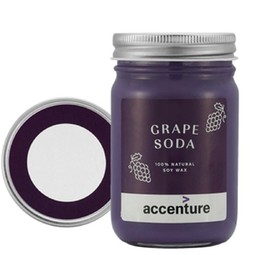 Purple City Bonfires Corporate Color Custom Mason Jar Candle - 12 oz.