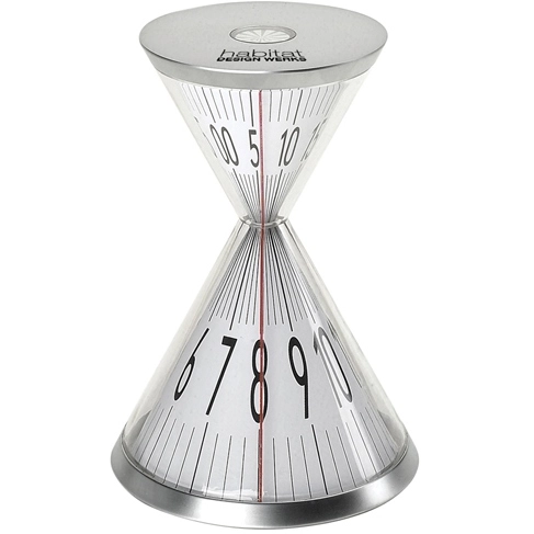White Kikkerland Hourglass Promotional Desk Clock