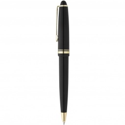 Black Gold Trim Budget Push-Action Promotional Pen