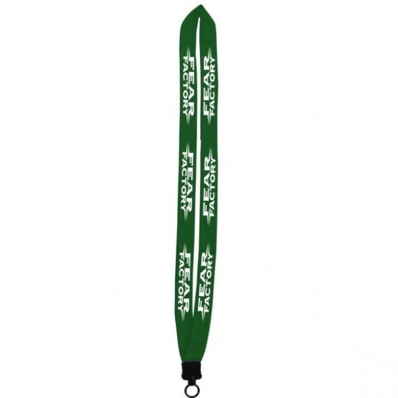 Forest Green Cotton Knit Customized Lanyard w/O-Ring