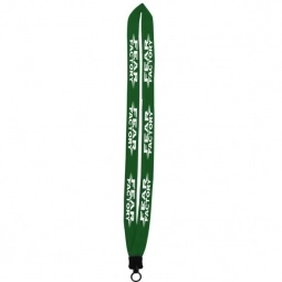 Forest Green Cotton Knit Customized Lanyard w/O-Ring