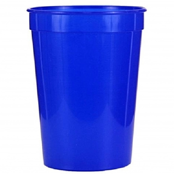 Blue Stadium Custom Plastic Cups - 12 oz.
