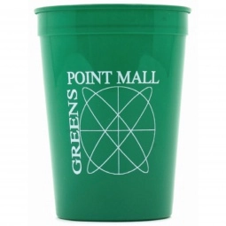 Green Stadium Custom Plastic Cups - 12 oz.