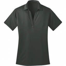 Steel Gray Port Authority Silk Touch Performance Custom Polo Shirt - Women'