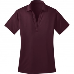 Maroon Port Authority Silk Touch Performance Custom Polo Shirt - Women's
