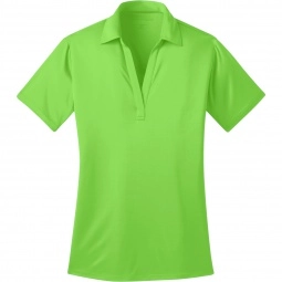 Lime Green Port Authority Silk Touch Performance Custom Polo Shirt - Women'