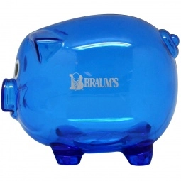 Blue Pig Shaped Custom Piggy Bank