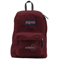 Red Full Color JanSport SuperBreak Custom Backpack - 13"w x 16.7"h x 8.5"d
