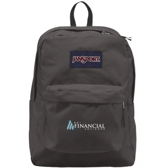 Grey Full Color JanSport SuperBreak Custom Backpack - 13"w x 16.7"h x 8.5"d