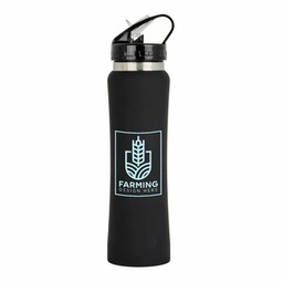 Promotional Soft-Touch Stainless Steel Custom Water Bottle - 25 oz. with Logo