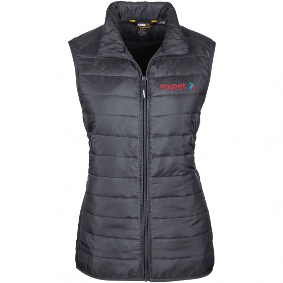Core365 Prevail Packable Custom Puffer Vest - Women's - Carbon