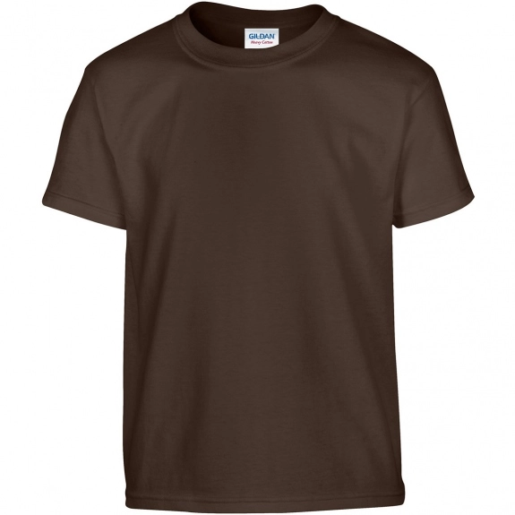 Dark Chocolate Gildan 100% Cotton 5.3 oz. Promotional T-Shirt - Youth - Col