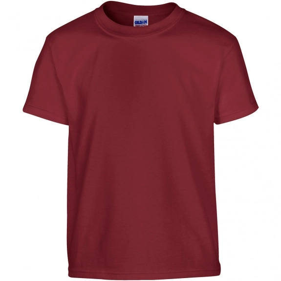 Garnet Gildan 100% Cotton 5.3 oz. Promotional T-Shirt - Youth - Colors
