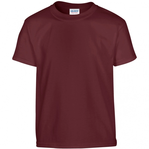 Maroon Gildan 100% Cotton 5.3 oz. Promotional T-Shirt - Youth - Colors