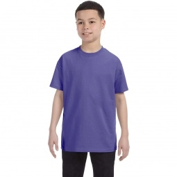 Violet Gildan 100% Cotton 5.3 oz. Promotional T-Shirt - Youth - Colors