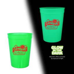 Neon Green Nite Glow Custom Stadium Cup - 12 oz.