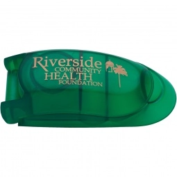 Trans. Green Primary Care Promotional Pill Cutter w/ Pill Box