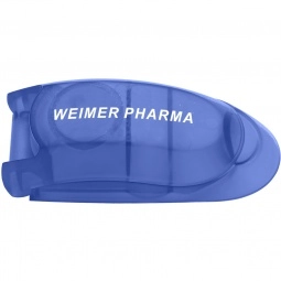Trans. Blue Primary Care Promotional Pill Cutter w/ Pill Box