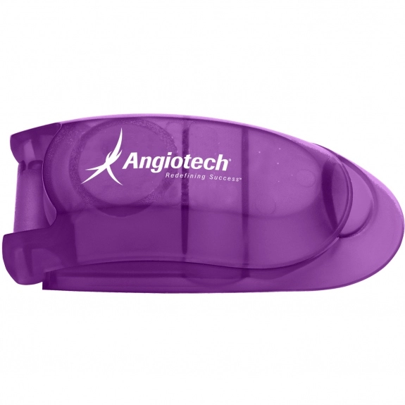 Trans. Purple Primary Care Promotional Pill Cutter w/ Pill Box