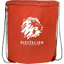 Red Cinch Up Custom Drawstring Backpack