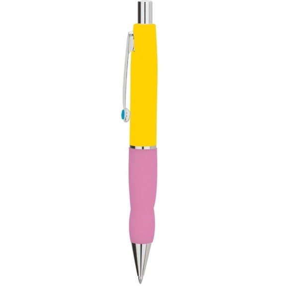 Pink Grip Custom Tri-Color Ballpoint Personalized Pen