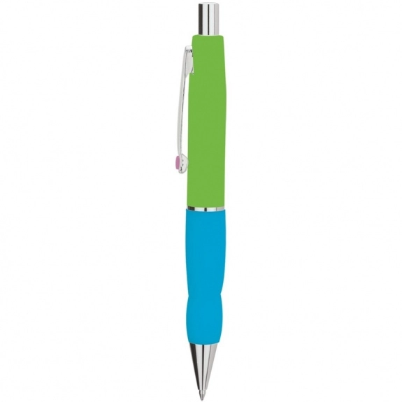 Light Blue Grip Custom Tri-Color Ballpoint Personalized Pen