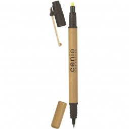 Black Paper Barrel Custom Pen & Highlighter Combo