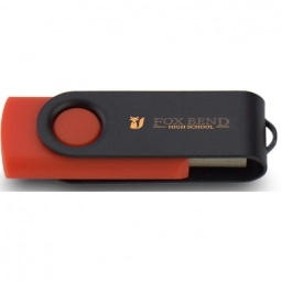 Red/Black Printed Swing Custom USB Flash Drives - 8GB