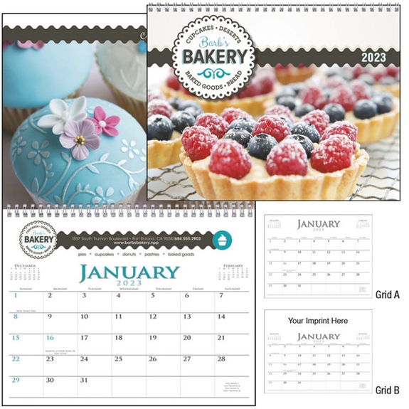Full-Color 2-Month Spiral Bound Executive Custom Calendar