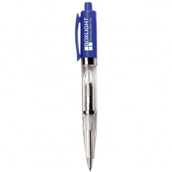 Blue Flash Light-Up Promotional Pen