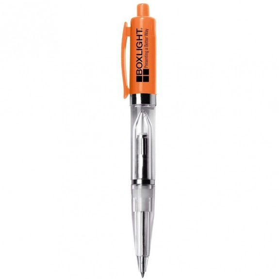 Orange Flash Light-Up Promotional Pen