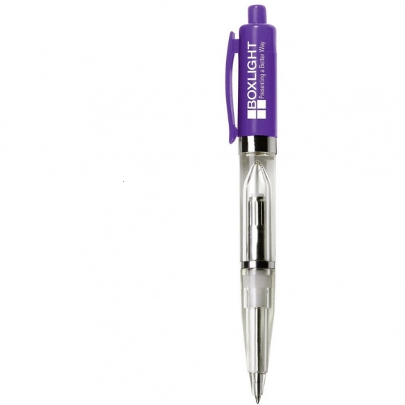Purple Flash Light-Up Promotional Pen