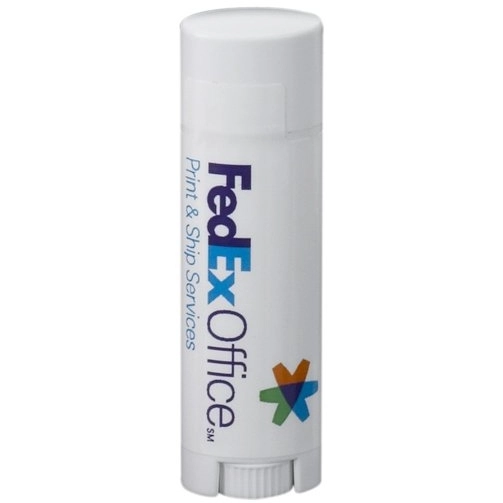 Clear Full Color Oval Flavored Promotional Lip Balm - SPF 15