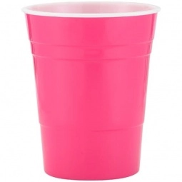 Pink Solo Cup Style Single Wall Promotional Tumbler