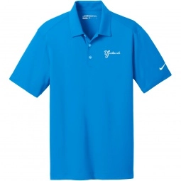 Brisk Blue Nike Dri-FIT Vertical Mesh Custom Polo Shirts - Men's