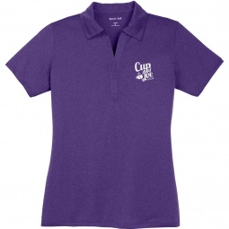 Varsity Purple Sport-Tek Heather Contender Custom Polo Shirt