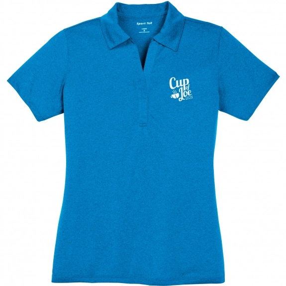 Blue Wake Sport-Tek Heather Contender Custom Polo Shirt