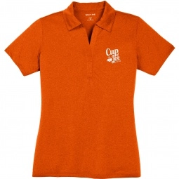 Deep Orange Sport-Tek Heather Contender Custom Polo Shirt