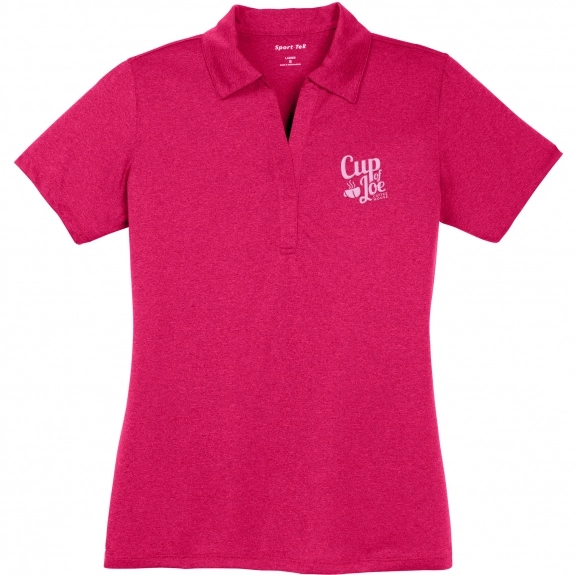Pink Raspberry Sport-Tek Heather Contender Custom Polo Shirt
