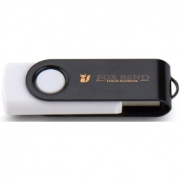 White/Black Printed Swing Custom USB Flash Drives