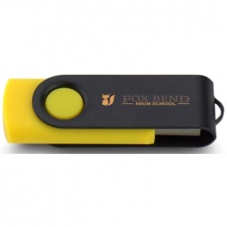 Yellow/Black Printed Swing Custom USB Flash Drives