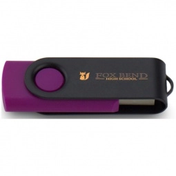 Purple/Black Printed Swing Custom USB Flash Drives