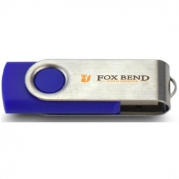 Blue/Silver Printed Swing Custom USB Flash Drives