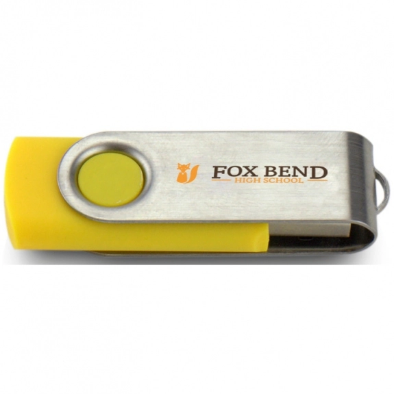 Yellow/Silver Printed Swing Custom USB Flash Drives