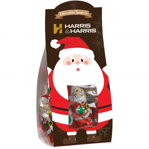 Full Color Custom Candy Pouch - Chocolate Santas