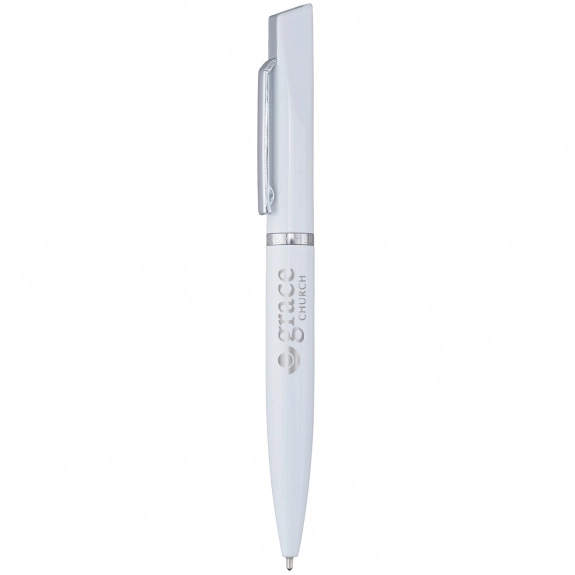 White Executive Twist Promotional Pen